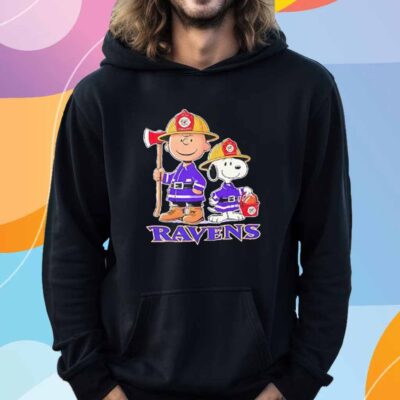 Peanuts firefighters Baltimore Ravens T-Shirt