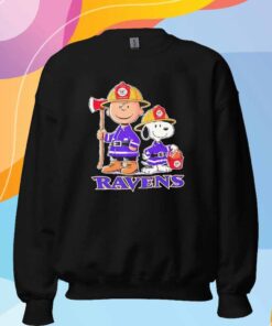 Peanuts firefighters Baltimore Ravens T-Shirt