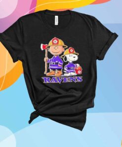 Peanuts firefighters Baltimore Ravens T-Shirt