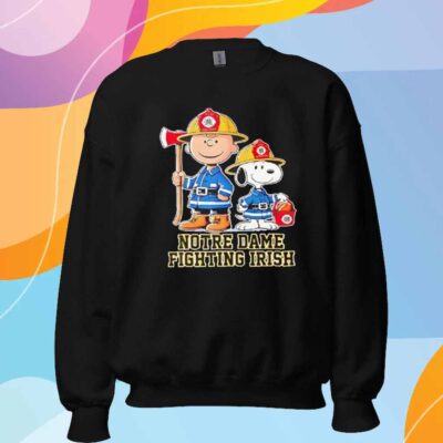 Peanuts firefighters Notre Dame Fighting Irish T-Shirt