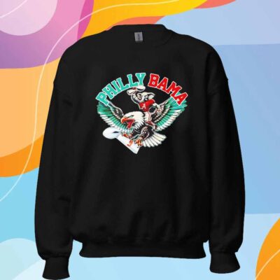 Philly Bama Alabama Crimson Tide riding Philadelphia Eagles mascot T-Shirt
