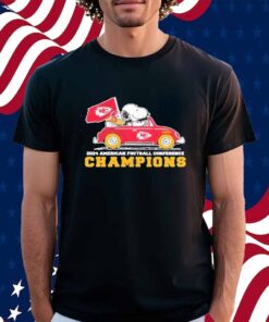 Snoopy And Woodstock Driving Car Kansas City Chiefs 2024 Nfc National Champions Shirt