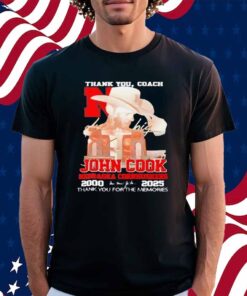Thank You Coach John Cook Nebraska Cornhuskers 2000 2025 thank you for the memories signature Shirt