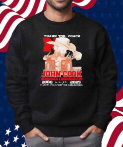 Thank You Coach John Cook Nebraska Cornhuskers 2000 2025 thank you for the memories signature Shirt