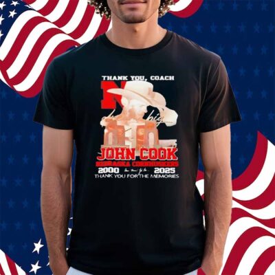 Thank You Coach John Cook Nebraska Cornhuskers 2000 2025 thank you for the memories signature Shirt