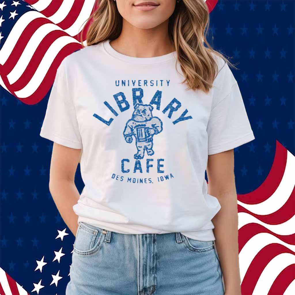 UNIVERSITY LIBRARY CAFE BULLDOG SHIRT
