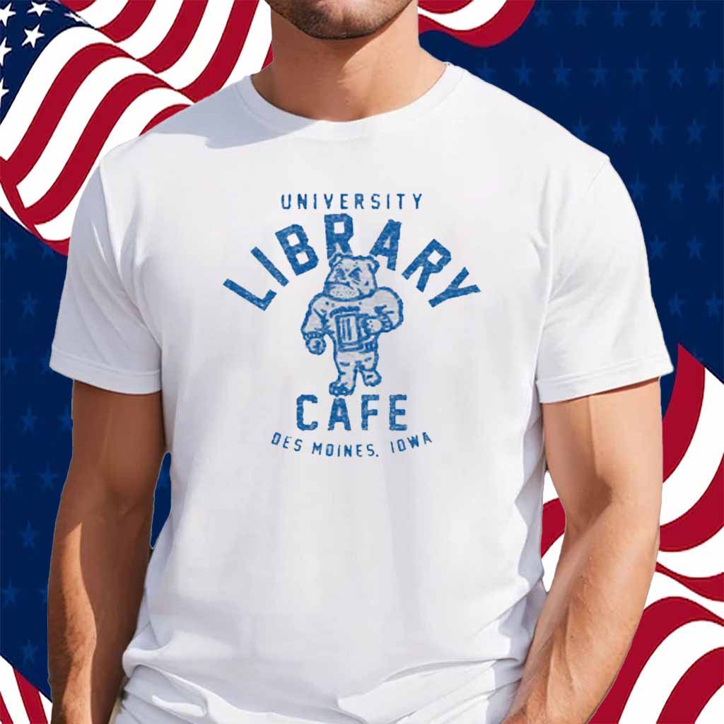 UNIVERSITY LIBRARY CAFE BULLDOG SHIRT