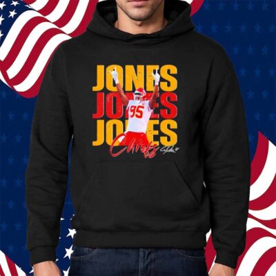Vintage Chris Jones 95 Kansas City Chiefs Football Players Shirt