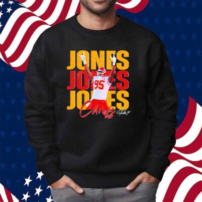 Vintage Chris Jones 95 Kansas City Chiefs Football Players Shirt