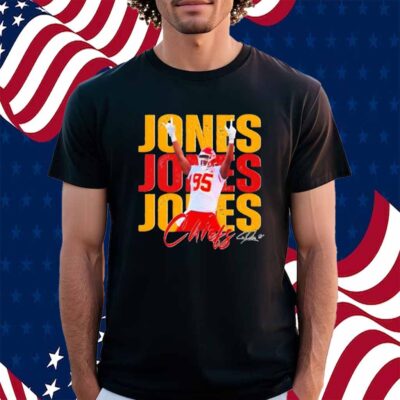 Vintage Chris Jones 95 Kansas City Chiefs Football Players Shirt