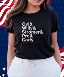 WASHINGTON HOCKEY AMPERSAND OVI & WILLY & STROMER & PRO & CARLY SHIRT