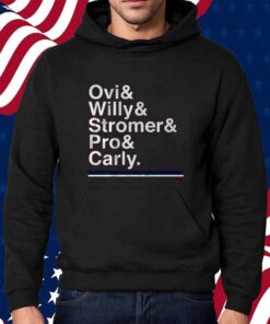 WASHINGTON HOCKEY AMPERSAND OVI & WILLY & STROMER & PRO & CARLY SHIRT