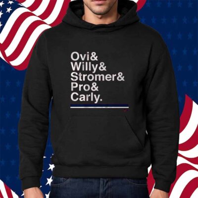 WASHINGTON HOCKEY AMPERSAND OVI & WILLY & STROMER & PRO & CARLY SHIRT