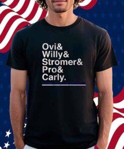WASHINGTON HOCKEY AMPERSAND OVI & WILLY & STROMER & PRO & CARLY SHIRT