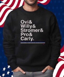 WASHINGTON HOCKEY AMPERSAND OVI & WILLY & STROMER & PRO & CARLY SHIRT
