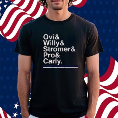 WASHINGTON HOCKEY AMPERSAND OVI & WILLY & STROMER & PRO & CARLY SHIRT