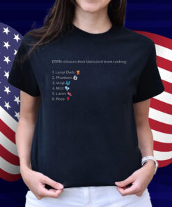 Espn Releases Their Unrivaled Team Ranking Shirt