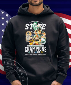 Michigan State Spartans Beat Iowa Hawkeyes Big Ten Conference Champions 2025 March 6 Carver Hawkeye Arena Mascot Shirt