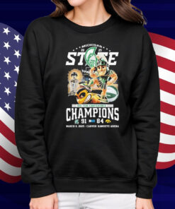 Michigan State Spartans Beat Iowa Hawkeyes Big Ten Conference Champions 2025 March 6 Carver Hawkeye Arena Mascot Shirt