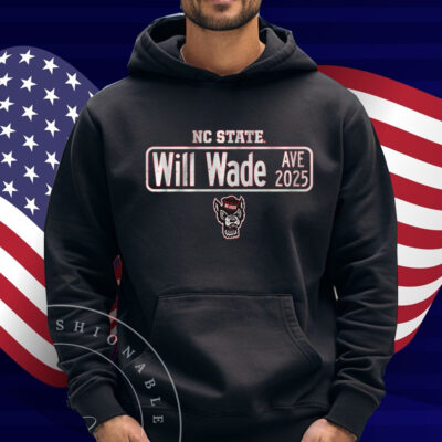 NC State Will Wade Avenue Street Sign Shirt