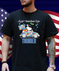 Snoopy And Muppets Driving Car Oklahoma City Thunder Autism Accept Understand Love Shirt
