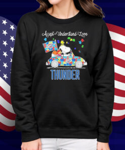 Snoopy And Muppets Driving Car Oklahoma City Thunder Autism Accept Understand Love Shirt