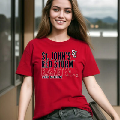 St John's Basketball Text Logo Overlay Shirt