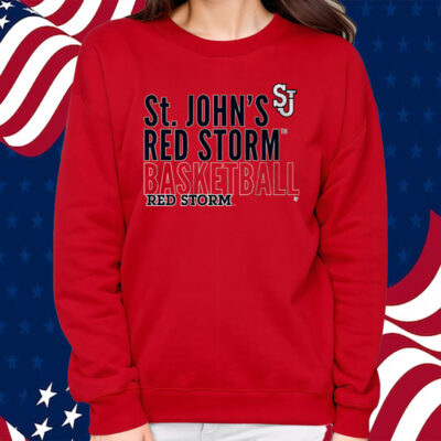 St John's Basketball Text Logo Overlay Shirt
