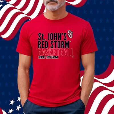 St John's Basketball Text Logo Overlay Shirt