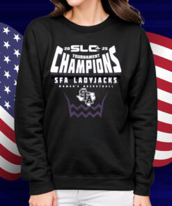 Stephen F Austin Ladyjacks 2025 Southland Women’s Basketball Conference Tournament Champions T-shirt