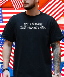 David-Joy Reid Wearing Not Arrogant Just From New York Shirt