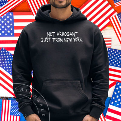 David-Joy Reid Wearing Not Arrogant Just From New York Shirt