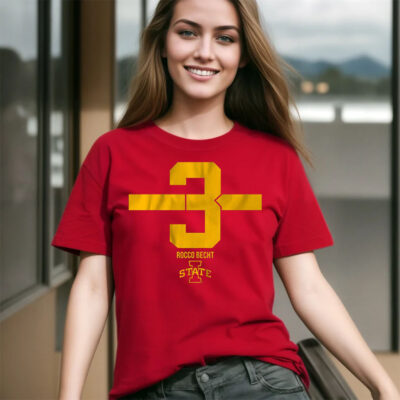 Iowa State Football Rocco Becht Number Stripe Shirt