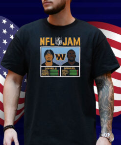 Jayden Daniels And Deebo Samuel Sr. NFL Jam Washington Commanders Shirt