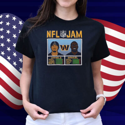 Jayden Daniels And Deebo Samuel Sr. NFL Jam Washington Commanders Shirt