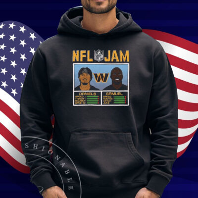 Jayden Daniels And Deebo Samuel Sr. NFL Jam Washington Commanders Shirt