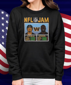 Jayden Daniels And Deebo Samuel Sr. NFL Jam Washington Commanders Shirt