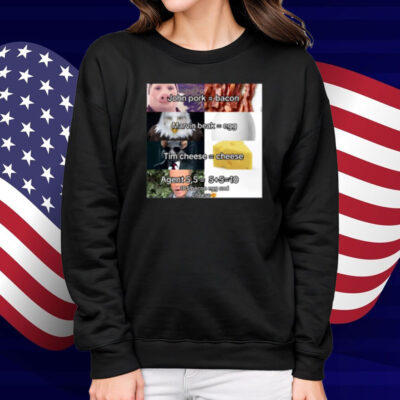 Limted John Pork Bacon Marvin Beak Egg Tim Cheese Shirt