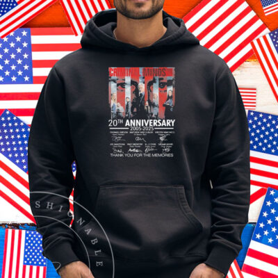Official Criminal Minds 20th Anniversary 2005 2025 Thank You For The Memories Signatures Shirt