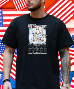 Official Grey’s Anatomy 20th Anniversary 2005 2025 Thank You For The Memories Signatures Shirt