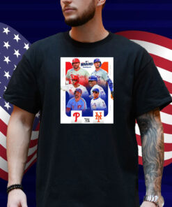 Official Kyle Schwarber Nick Castellanos Philadelphia Phillies Vs Pete Alonso Francisco Lindor New York Mets MLB Rivalries Poster Shirt