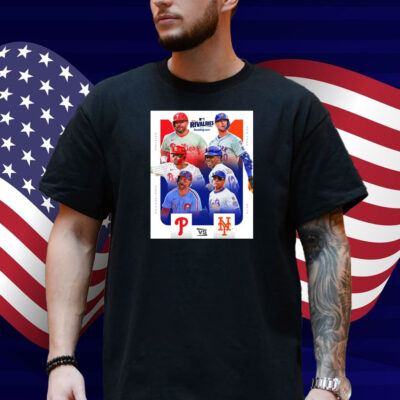 Official Kyle Schwarber Nick Castellanos Philadelphia Phillies Vs Pete Alonso Francisco Lindor New York Mets MLB Rivalries Poster Shirt