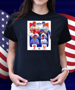 Official Kyle Schwarber Nick Castellanos Philadelphia Phillies Vs Pete Alonso Francisco Lindor New York Mets MLB Rivalries Poster Shirt