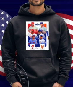 Official Kyle Schwarber Nick Castellanos Philadelphia Phillies Vs Pete Alonso Francisco Lindor New York Mets MLB Rivalries Poster Shirt