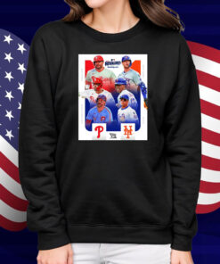Official Kyle Schwarber Nick Castellanos Philadelphia Phillies Vs Pete Alonso Francisco Lindor New York Mets MLB Rivalries Poster Shirt