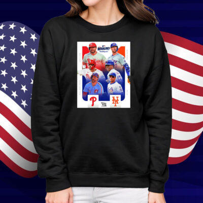 Official Kyle Schwarber Nick Castellanos Philadelphia Phillies Vs Pete Alonso Francisco Lindor New York Mets MLB Rivalries Poster Shirt