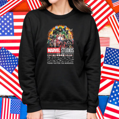 Official Marvel Studios 2008 2025 Thank You For The Memories Signatures Shirt