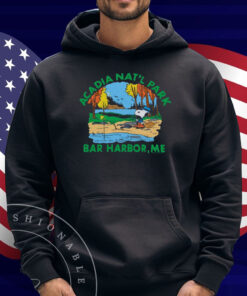 Official Peanuts Snoopy x Acadia National Park Bar Harbor Me 2025 Retro Graphic Shirt