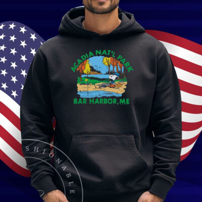 Official Peanuts Snoopy x Acadia National Park Bar Harbor Me 2025 Retro Graphic Shirt