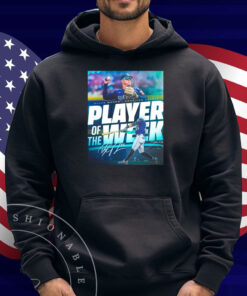 Official Seattle Mariners Dylan Moore Wins American League Player Of The Week April 14-20 Signature Poster Shirt
